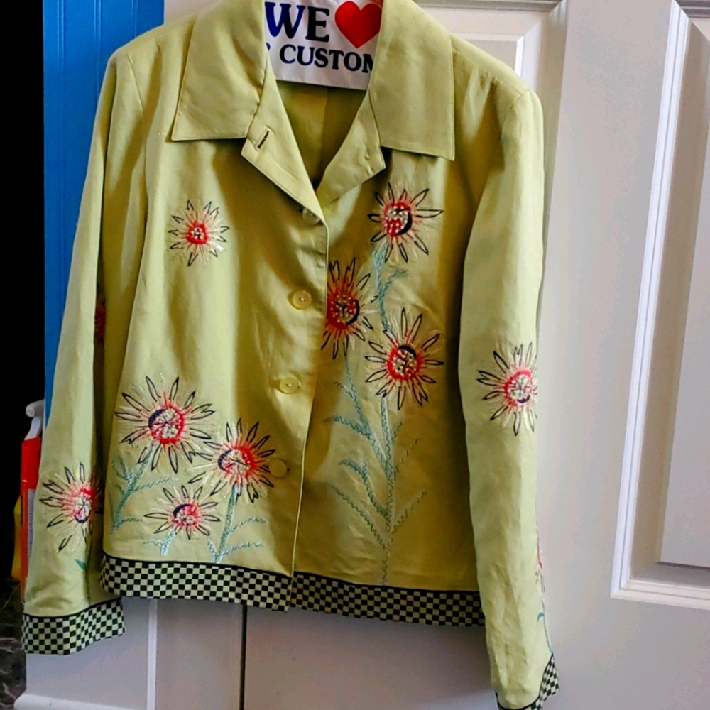 Nouveau, fabulous jacket, hand sewn